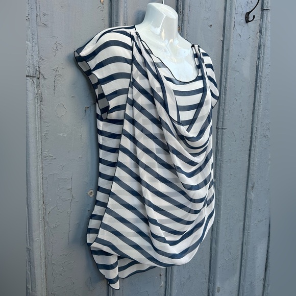 Willowmore striped sheer blouse, Approx M - Picture 2 of 8